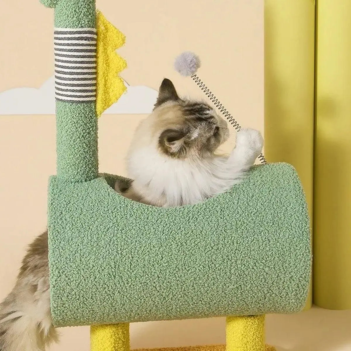 Climbing Frame Cat Scratching Post Jumping Platform Pet Toys for Cats and Kitten - Yellow Wholesale Hub
