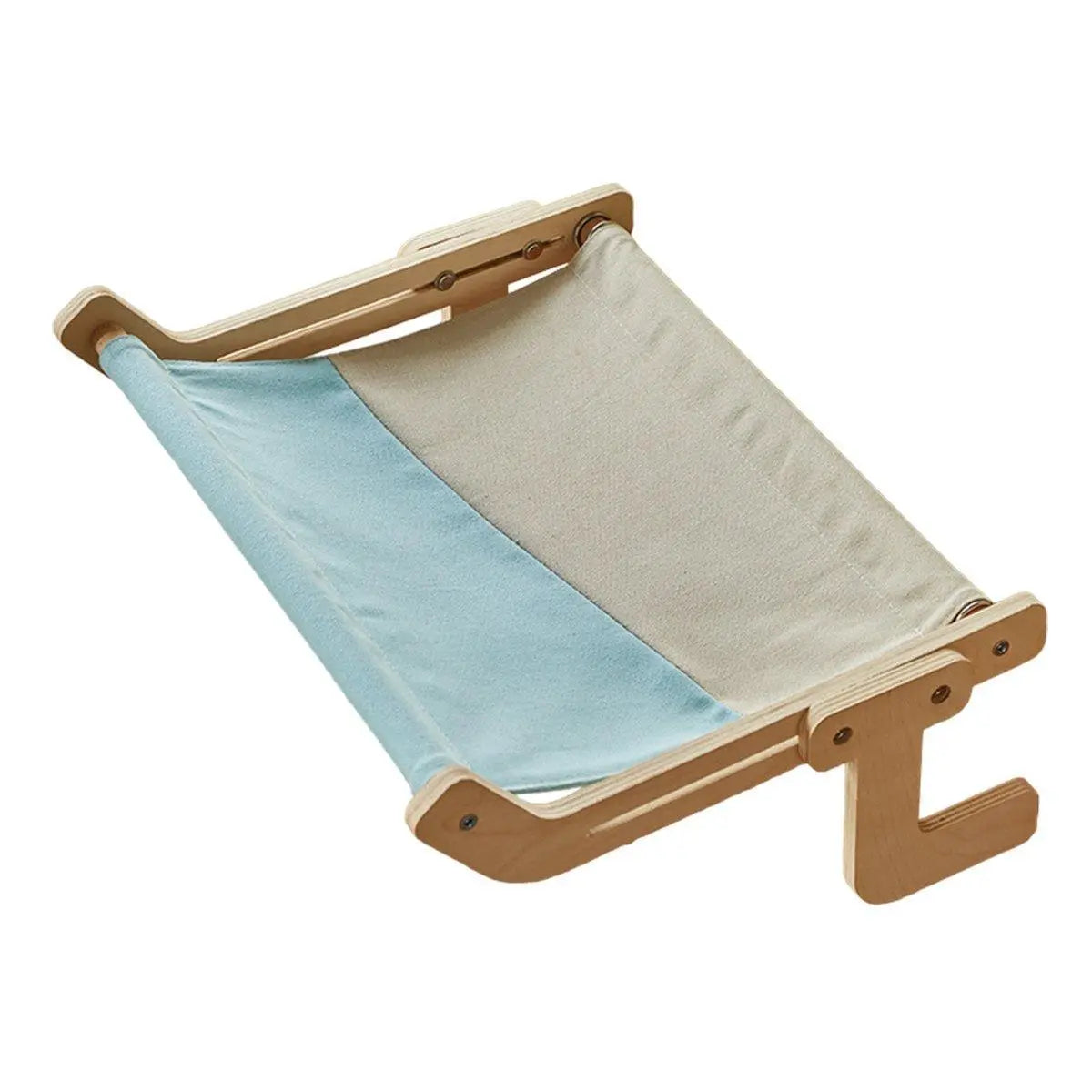 Window Hanging Cat Hammock Solid Wood Sun Bed Nest for All Seasons Durable - Grey+Orange Wholesale Hub