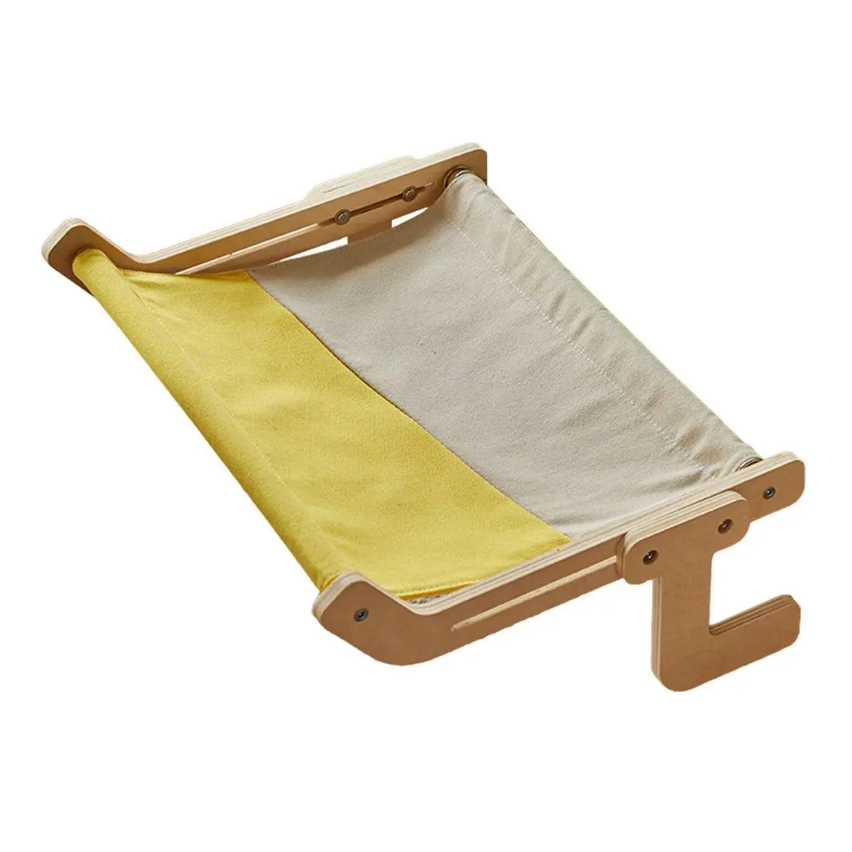 Window Hanging Cat Hammock Solid Wood Sun Bed Nest for All Seasons Durable - Grey+Pink Wholesale Hub