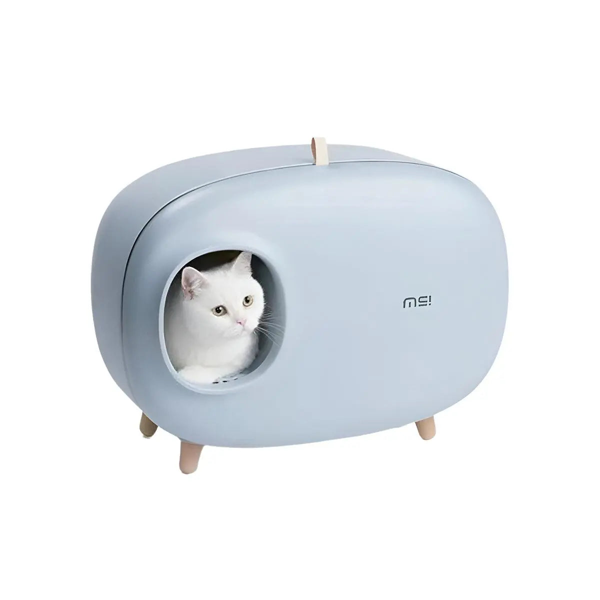 Cat Litter Box Semi-closed Cat Supplies Cat Toilet Drawer Large Cat Litter Box - Green Wholesale Hub