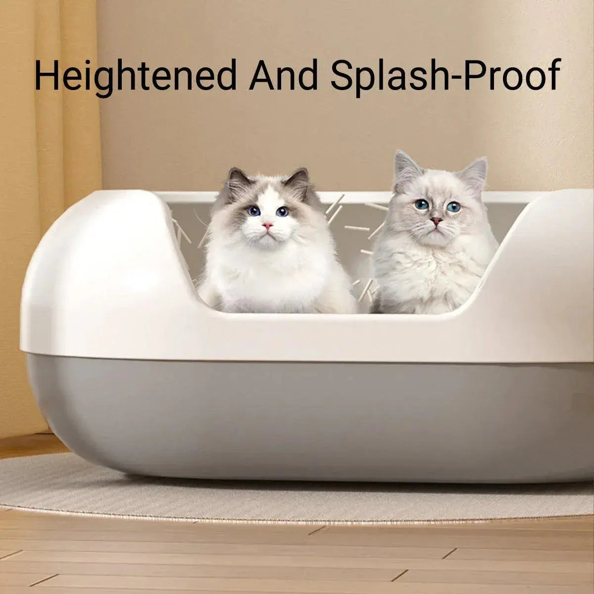 Large Semi Closed Cat Litter Box Covered Litter Pan for Cats Easy Clean Design - Green Wholesale Hub