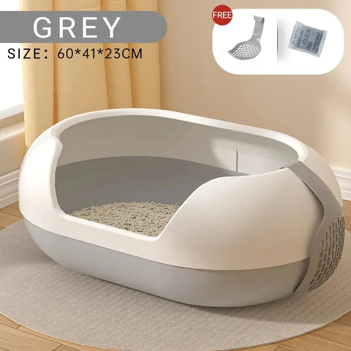 Large Semi Closed Cat Litter Box Covered Litter Pan for Cats Easy Clean Design - Green Wholesale Hub