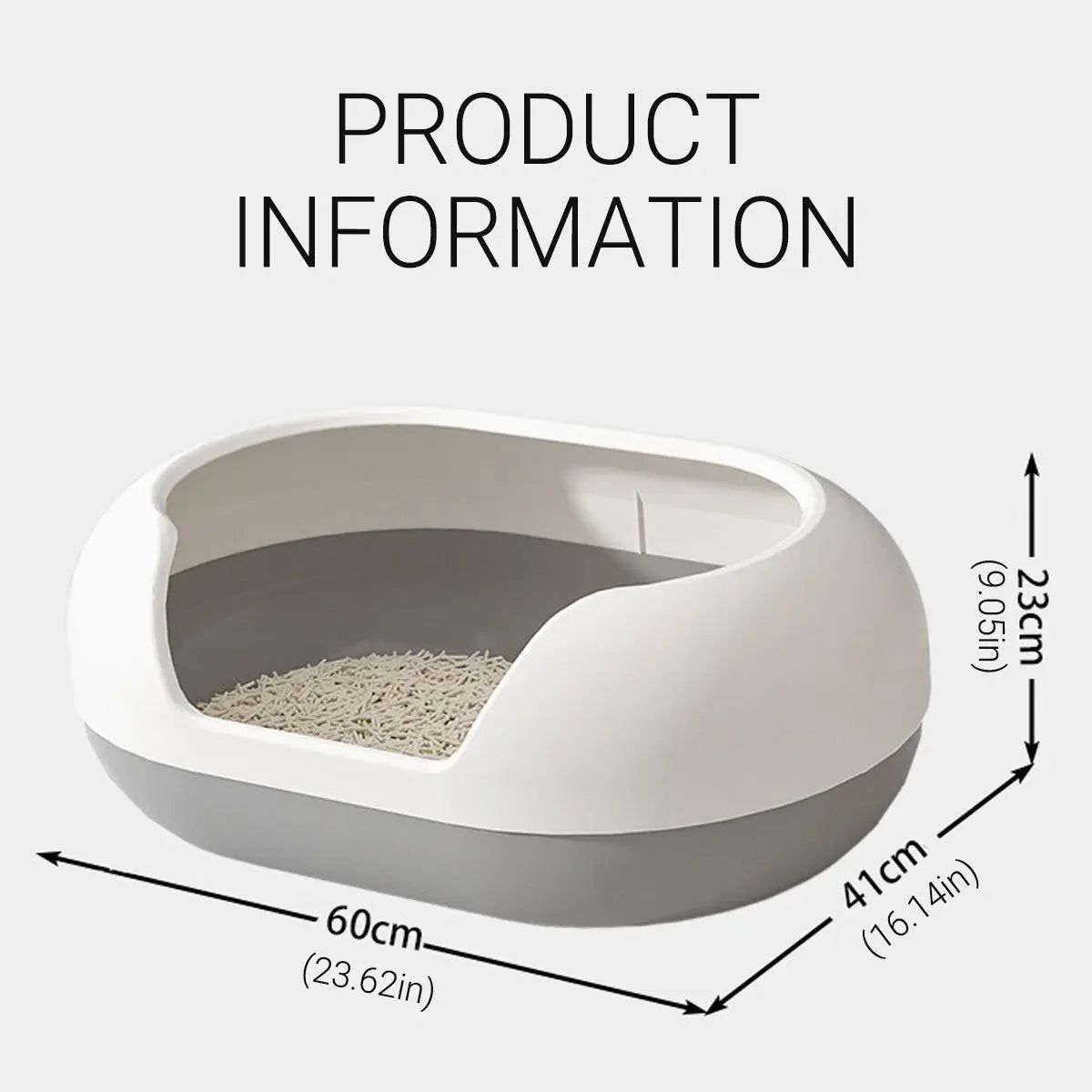 Large Semi Closed Cat Litter Box Covered Litter Pan for Cats Easy Clean Design - Orange Wholesale Hub