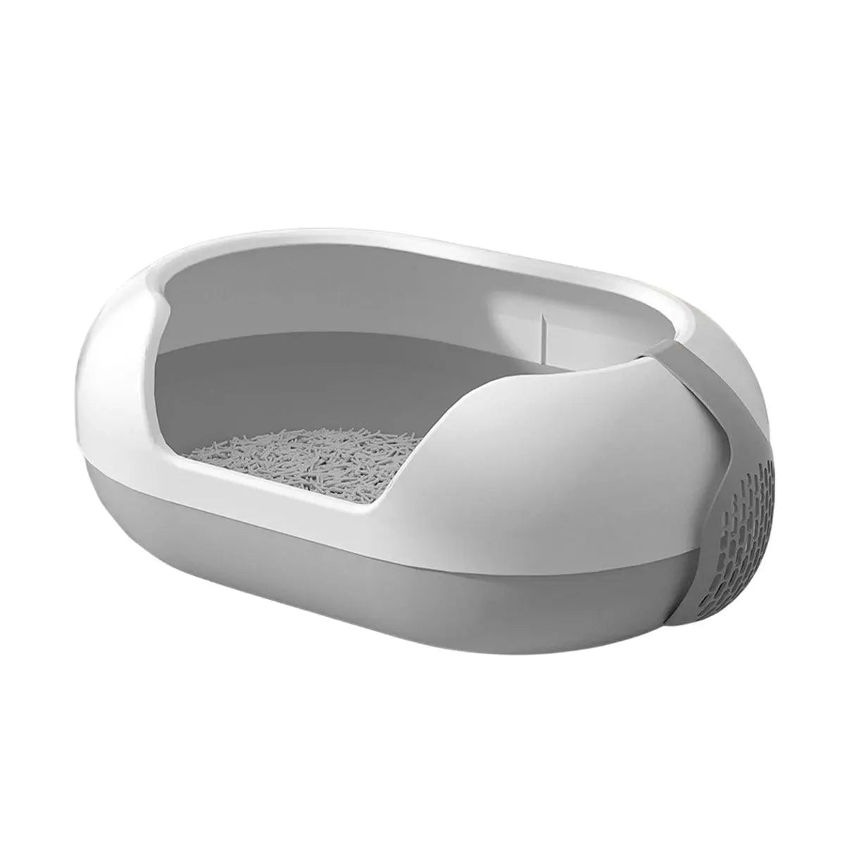 Large Semi Closed Cat Litter Box Covered Litter Pan for Cats Easy Clean Design - Orange Wholesale Hub