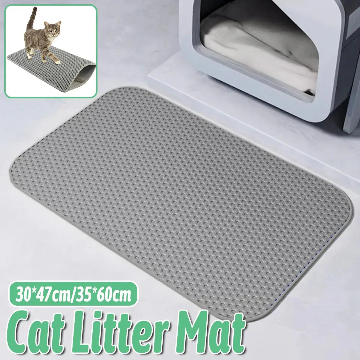 Washable Cat Litter Pad Waterproof Mat Reusable Pet Pee Training Pad Litter Box - 35x60cm Wholesale Hub