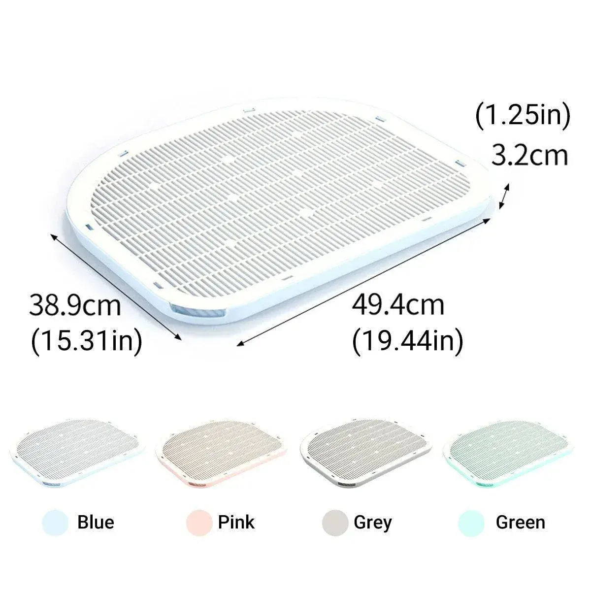 Anti Spill Cat Litter Mat Double Layer Pet Toilet Mat for Litter Box - Blue Wholesale Hub