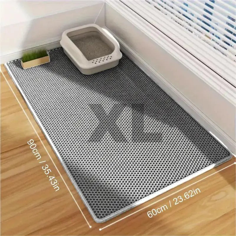 Large Double Layer Litter Mat Waterproof Non Slip Cat Trapping Pad Easy to Clean - 75x55cm Wholesale Hub