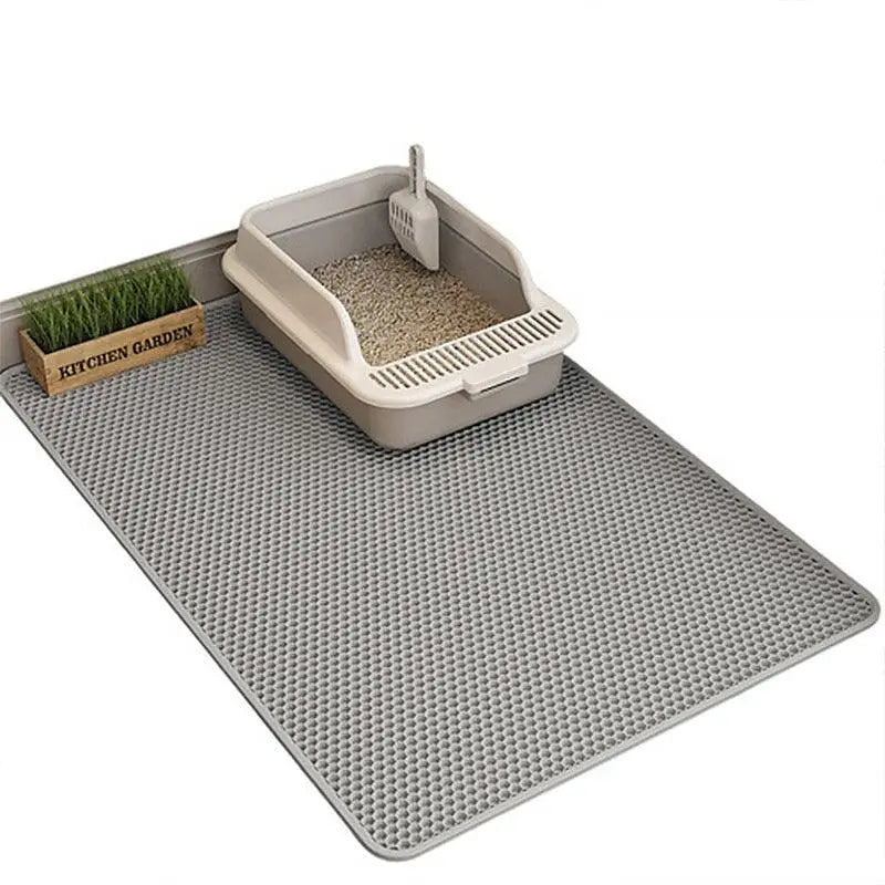 Large Double Layer Litter Mat Waterproof Non Slip Cat Trapping Pad Easy to Clean - 90x60cm Wholesale Hub