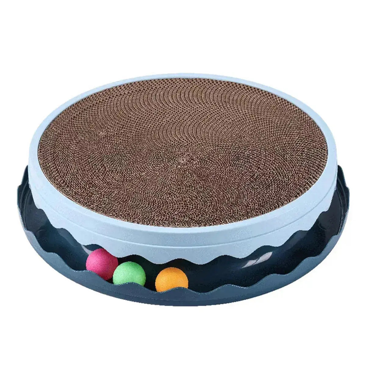 Cat Scratcher Turntable Toy Large Round Corrugated Board Nest Scratch Resistant - Blue Wholesale Hub