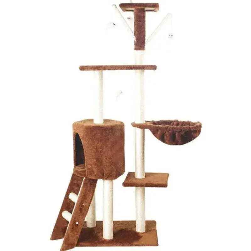 Cat Tree Scratching Post Gym House Condo Scratcher Furniture Tower - Brown Wholesale Hub