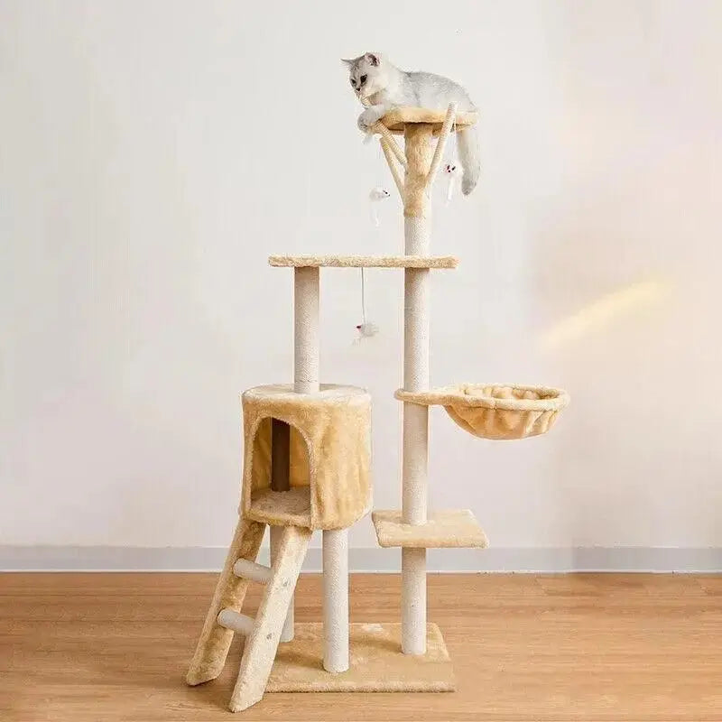 Cat Tree Scratching Post Gym House Condo Scratcher Furniture Tower - Brown Wholesale Hub