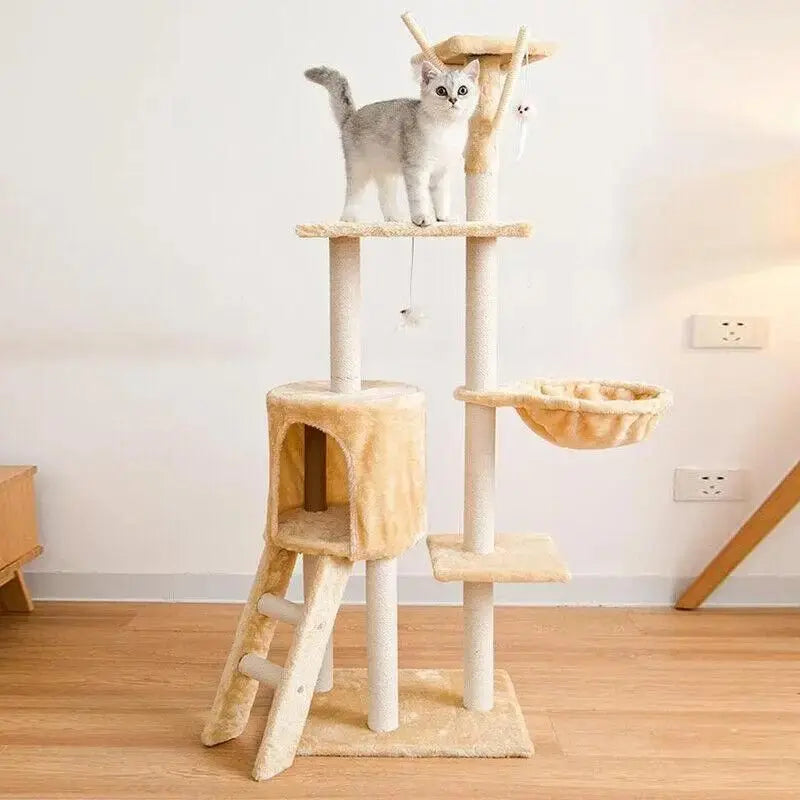Cat Tree Scratching Post Gym House Condo Scratcher Furniture Tower - Brown Wholesale Hub