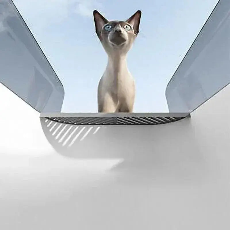 Litter Tray Box with Splash Guard and Wide Opening for Cats Open Top Design - Grey Wholesale Hub