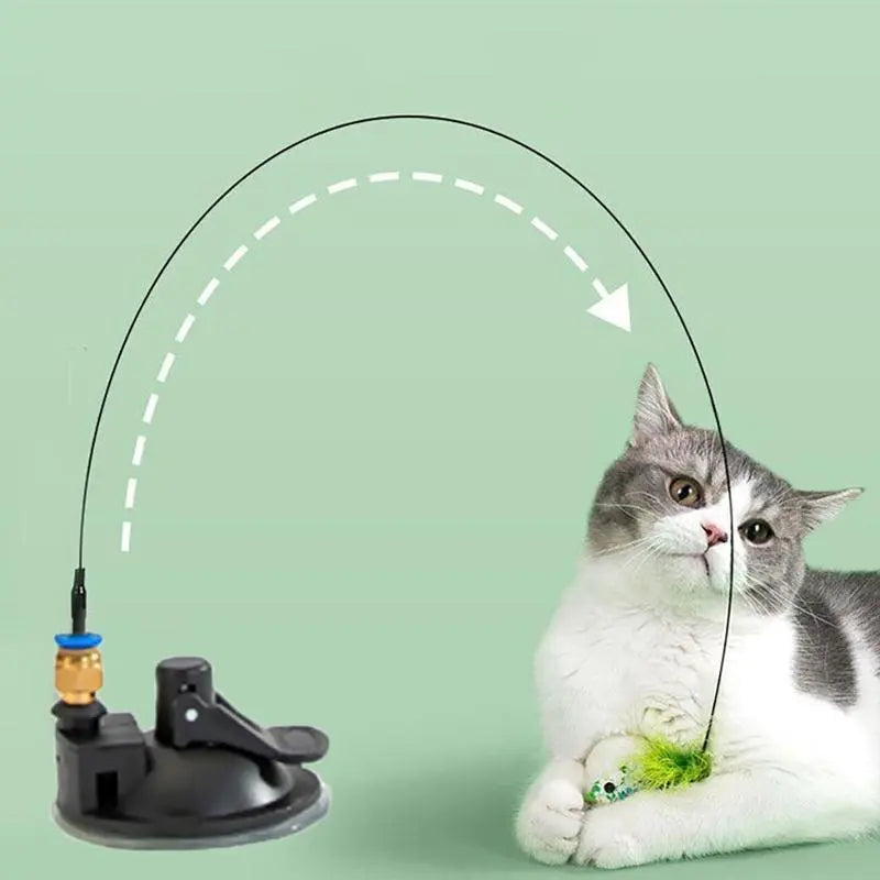 Cat Play Toy Simulation Birds Teaser Wand Interactive Stick with Suction Cup - 1 Wholesale Hub