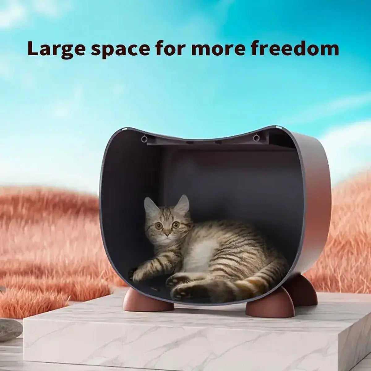 Semi Closed Cat Nest Soft Cozy Pet Bed for Cats Small Animals Indoor Sleeping - Pink Wholesale Hub