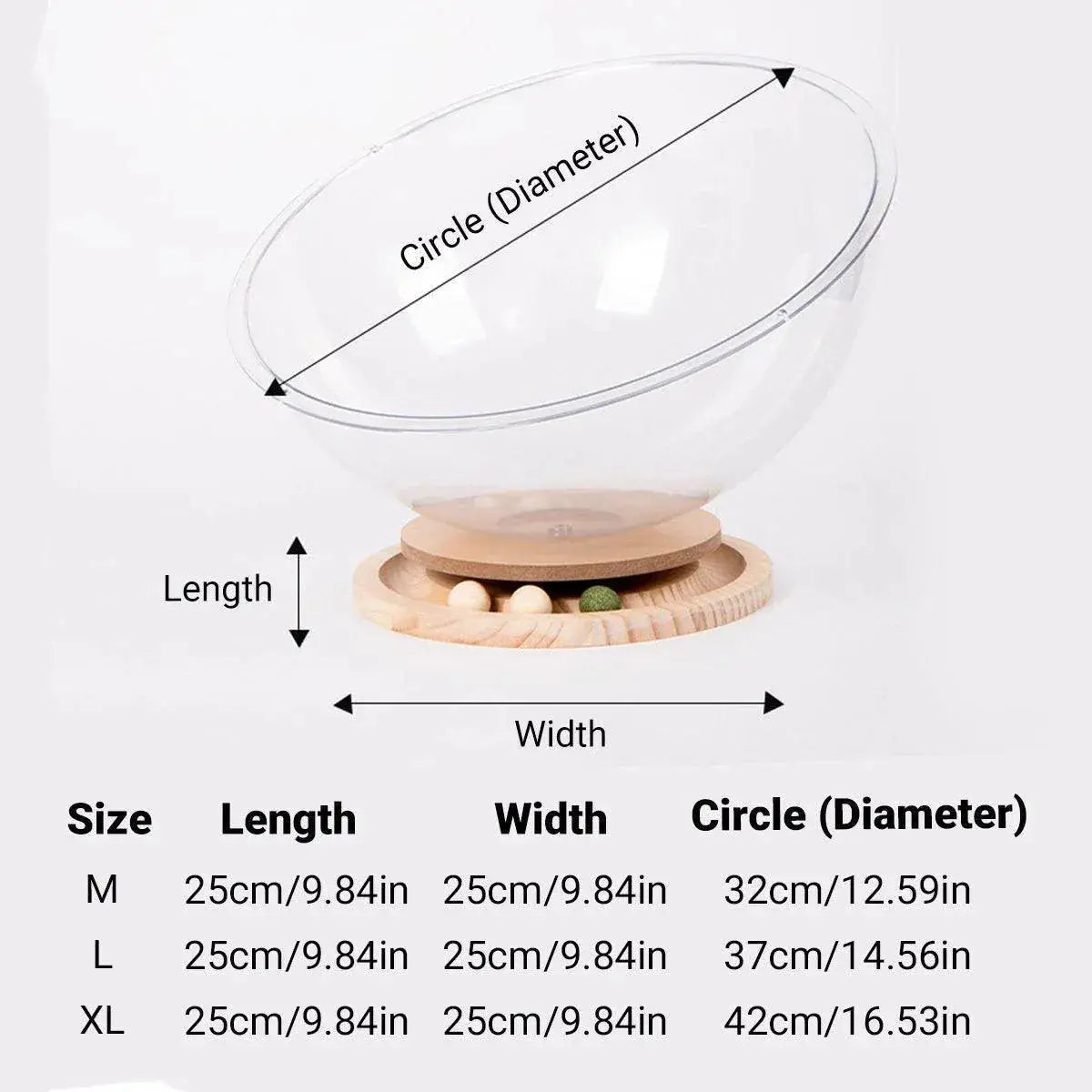 Four Seasons Acrylic Space Capsule Cat Bed Semi-closed Cool Nest Turntable Toy - XL Wholesale Hub