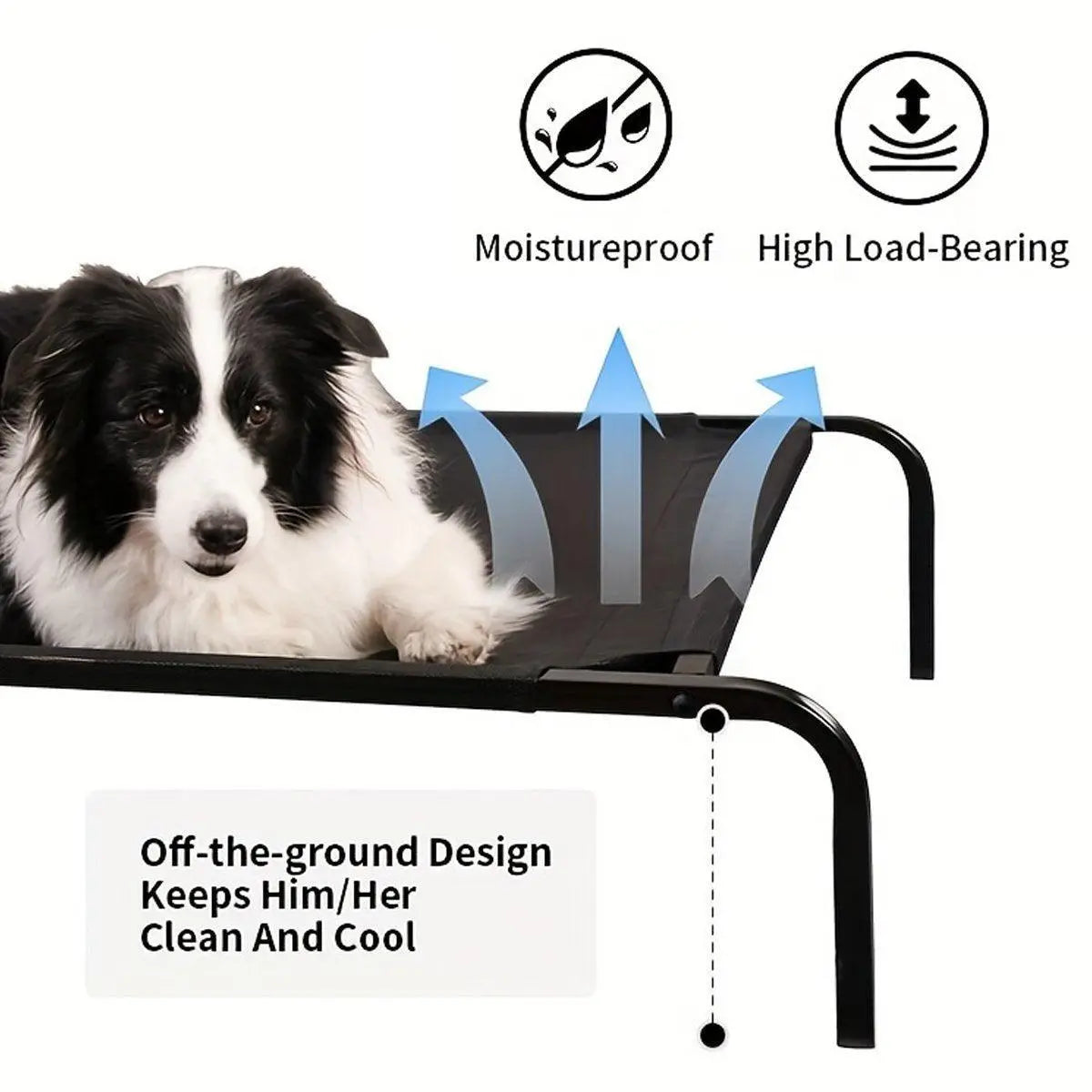 Heavy Duty Pet Raised Bed Elevated Trampoline Hammock Cat Dog Raised Deluxe - Replacement Mesh-L Wholesale Hub