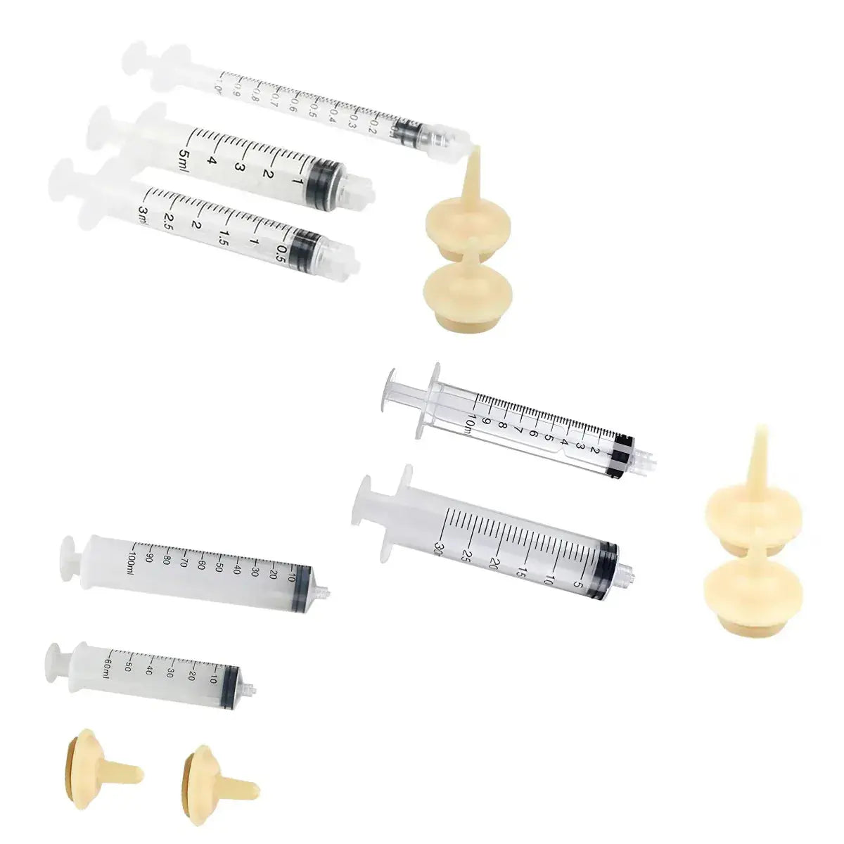 Kitten Puppy Pet Feeding Syringe Feeder Cat Dog Nursing Bottle with Pacifier - L-4PCS Wholesale Hub