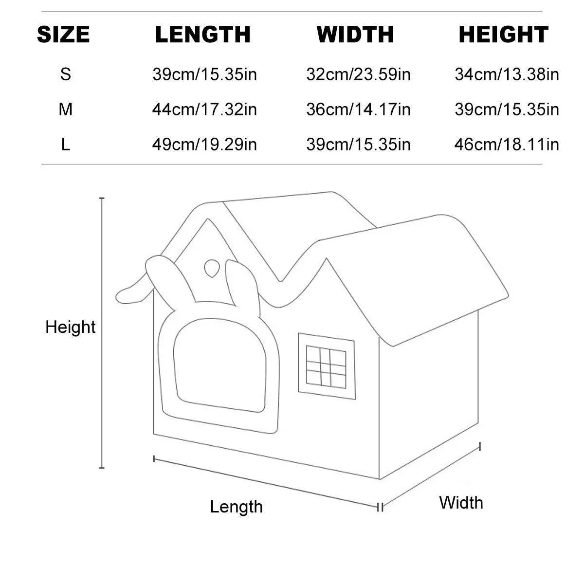 Removable Washable Pet House Four Seasons Cat Enclosed House - Grey-L Wholesale Hub