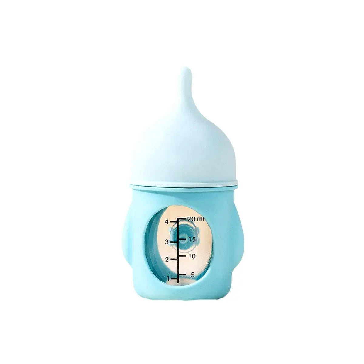 Silicone Pet Milk Feeding Bottle with Scale for Small Puppies and Kittens 20ml 80ml - 80ml-Blue Wholesale Hub