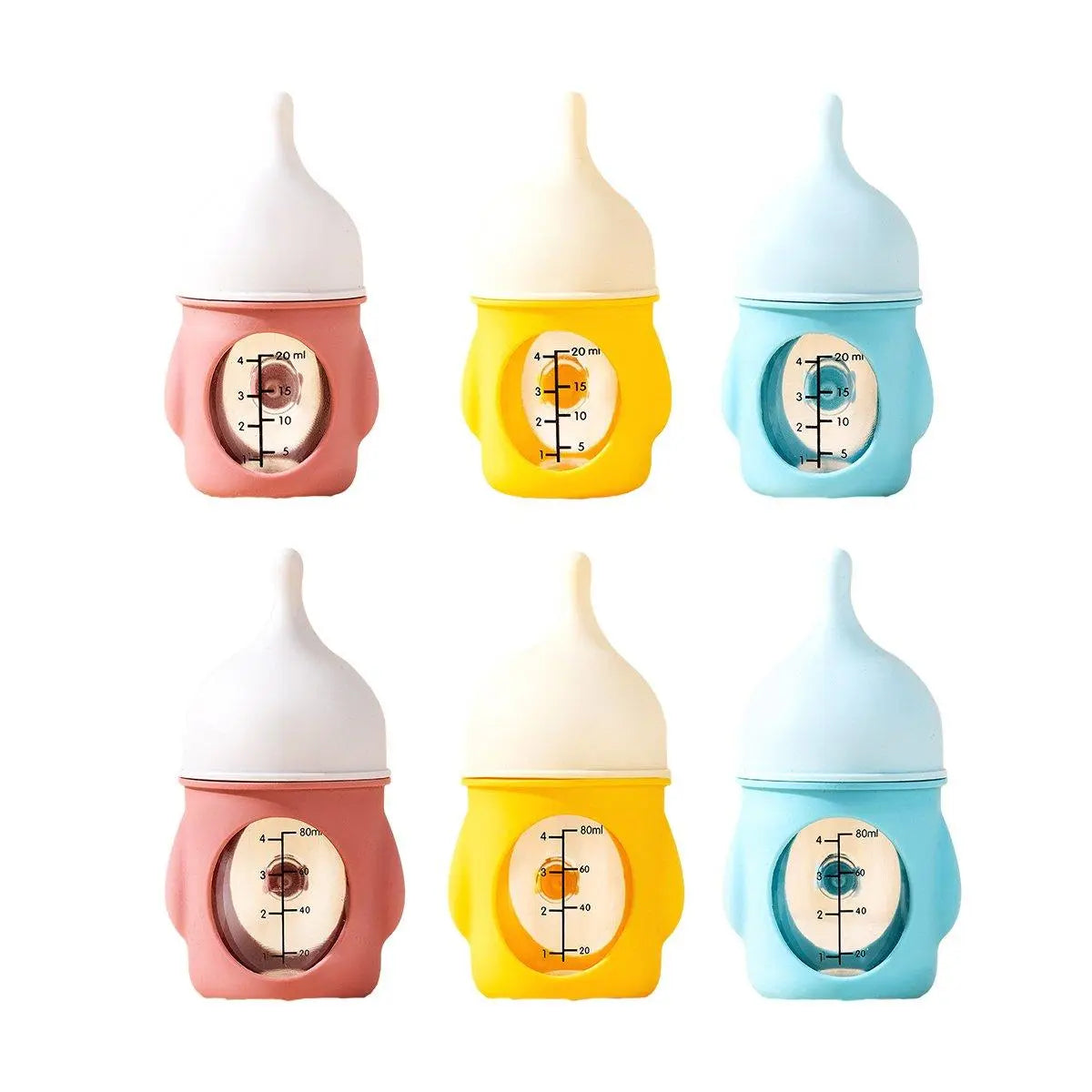 Silicone Pet Milk Feeding Bottle with Scale for Small Puppies and Kittens 20ml 80ml - 80ml-Pink Wholesale Hub