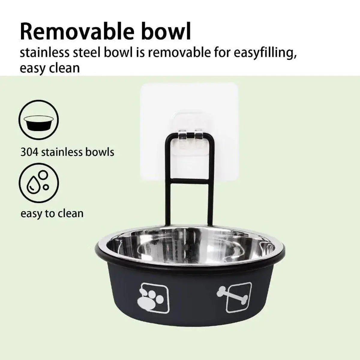 Stainless Steel Pet Bowl Hanging Cat Food Water Bowl Durable for Dogs and Cats - Red-12cm Wholesale Hub