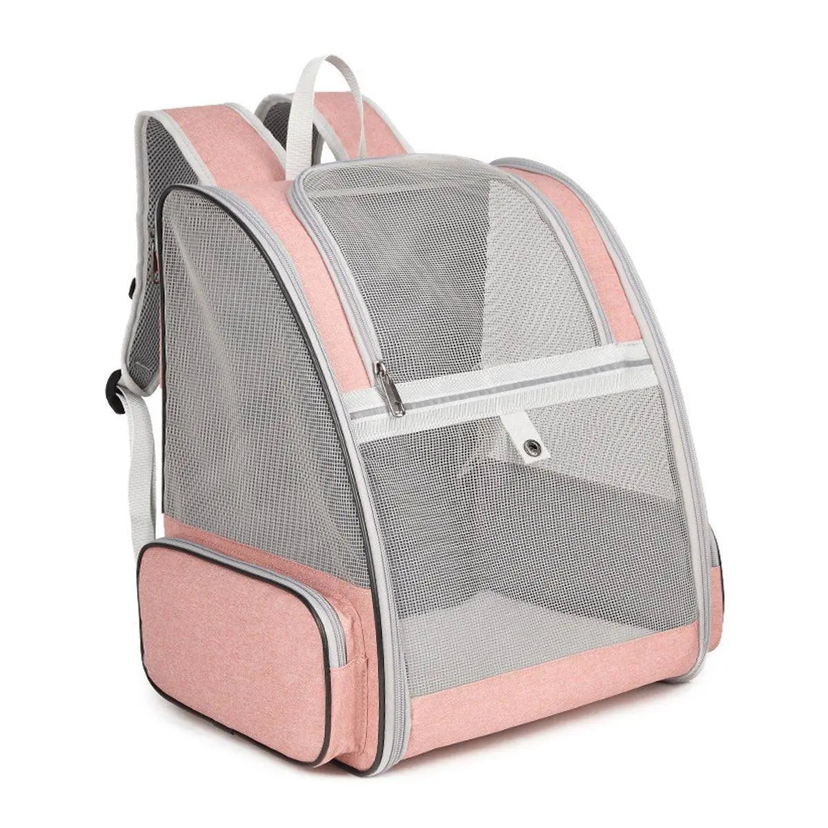 Large Foldable Breathable Portable Cat Dog Bag Outdoor Shoulder Pet Backpack - Pink Wholesale Hub