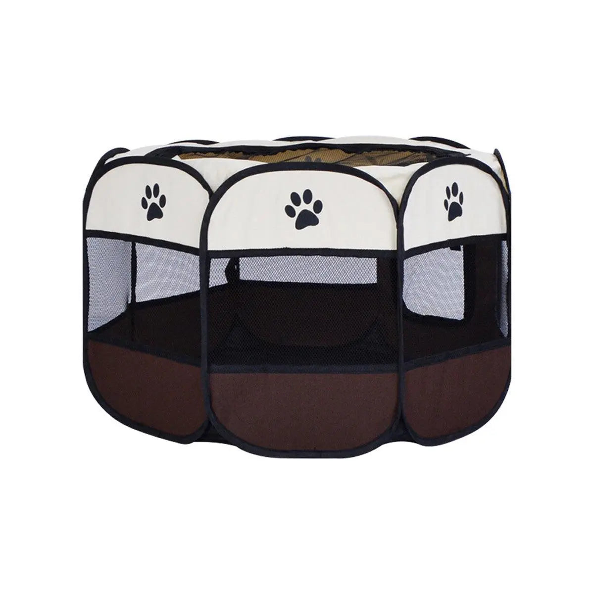 Pet Fence Indoor Cat Dog Tent Octagonal Fence Portable Foldable Cage Kennel - S-Pink Wholesale Hub