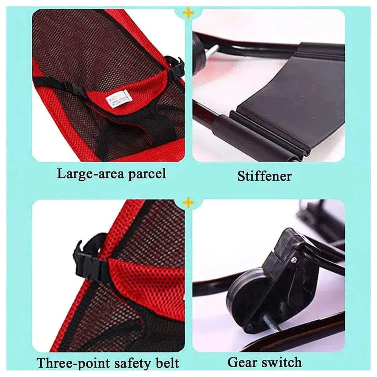 Pet Rocking Chair for Dogs Cats Foldable Pet Bed Portable Sleeping Lounger Chair - Red Wholesale Hub