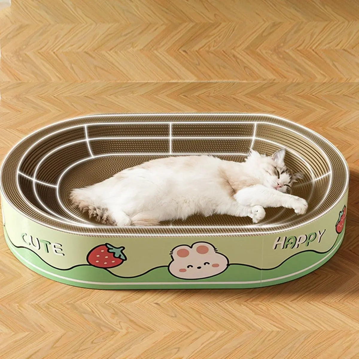 Extra-Large Oval Cat Scratching Board Durable Pet Toy Cat Kittens Wear Resistant - Bear Wholesale Hub