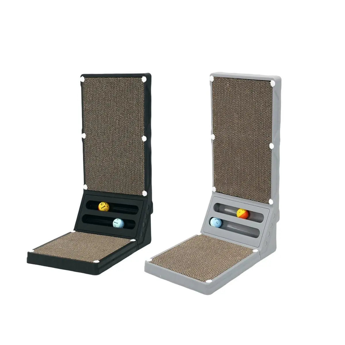 L-shaped Cat Scratching Board Vertical Claw Toy Cat Scratcher for Pet Playtime - Grey Wholesale Hub