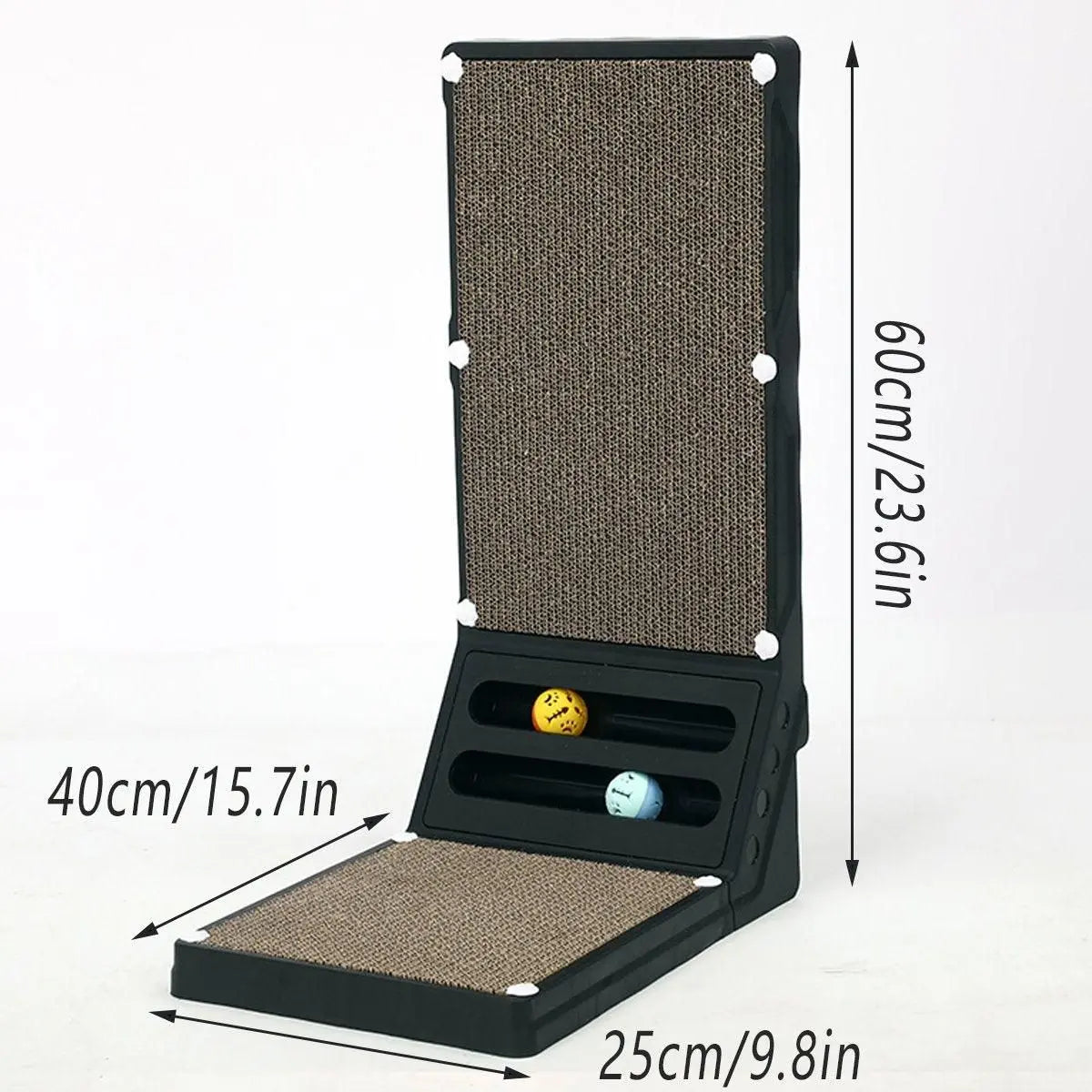 L-shaped Cat Scratching Board Vertical Claw Toy Cat Scratcher for Pet Playtime - Grey Wholesale Hub