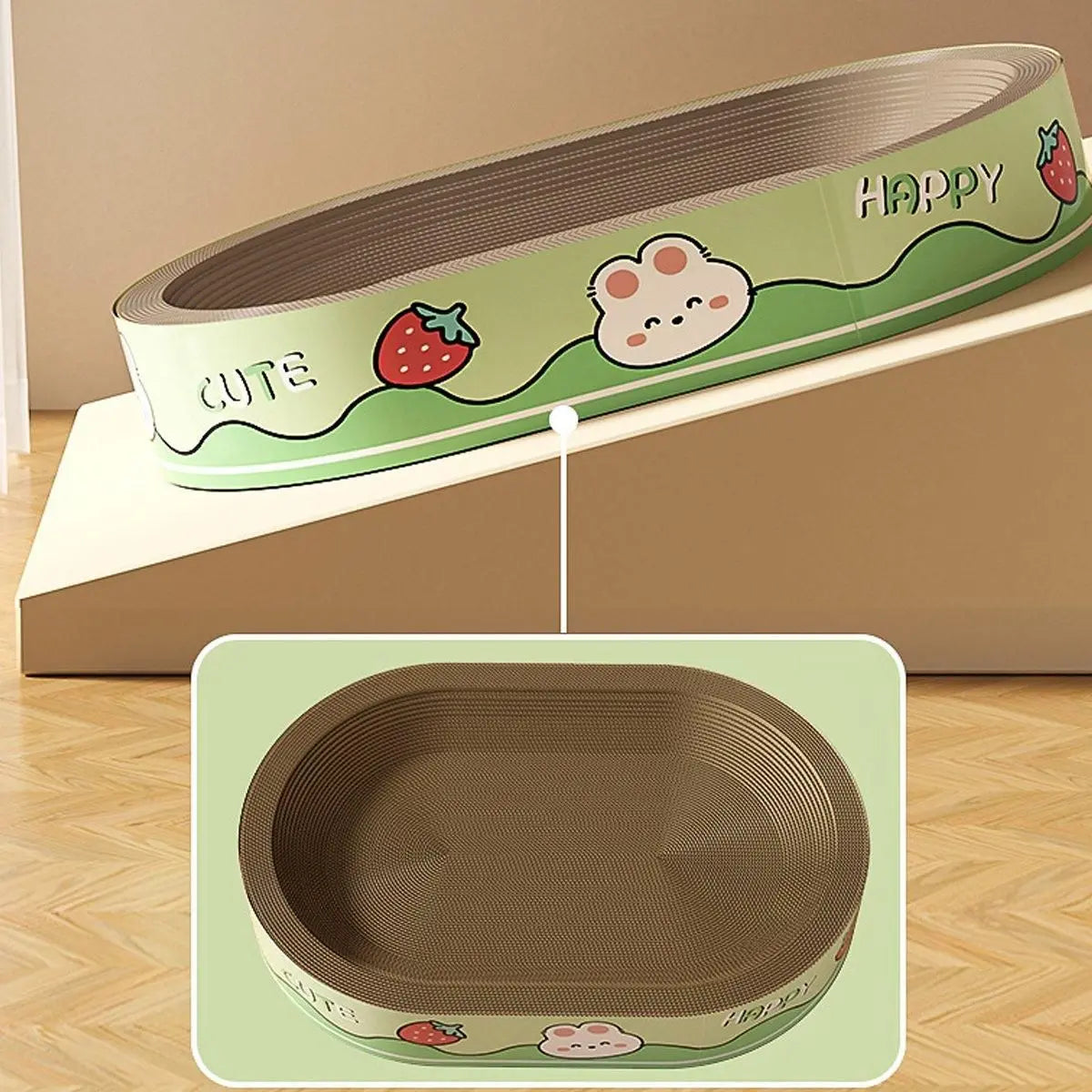 Extra-Large Oval Cat Scratching Board Durable Pet Toy Cat Kittens Wear Resistant - Rabbit Wholesale Hub