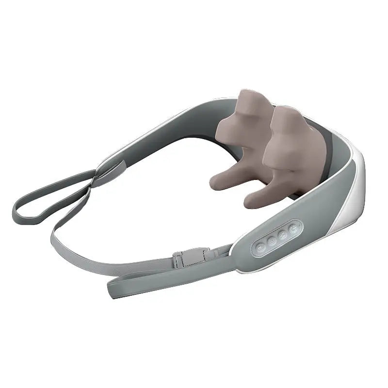 Grey Portable Shiatsu Neck and Shoulder Massager with Heat | Rechargeable 2000mAh Battery Wholesale Hub