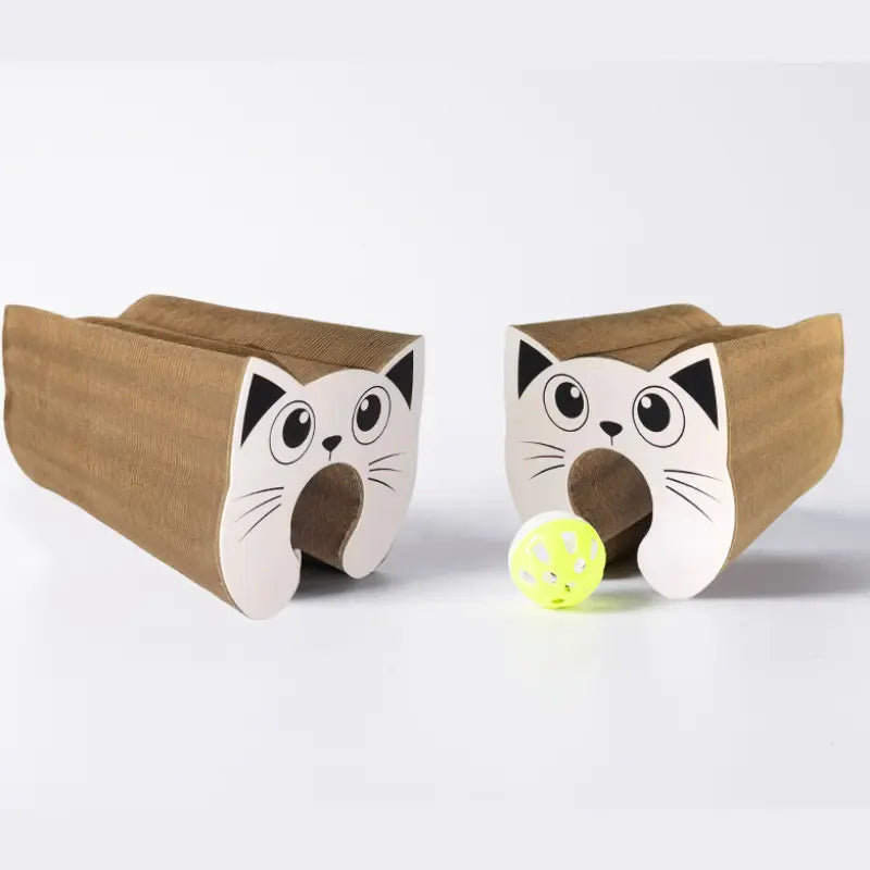 2-Pack Creative Accordion Cat Scratcher (Cat Head Design, 23x23x10CM) - Reversible Honeycomb Material Scratch Pad & Lounge Mat for Stress Relief Wholesale Hub