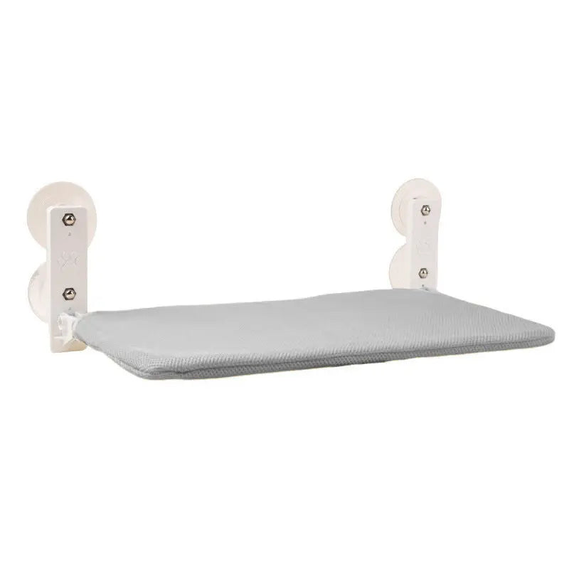 Foldable Window Grey Breathable Mesh Cat Perch(52 x 30 cm) - Cat Hammock with 85mm Strong Dual Suction Cups for Indoor Cats Wholesale Hub