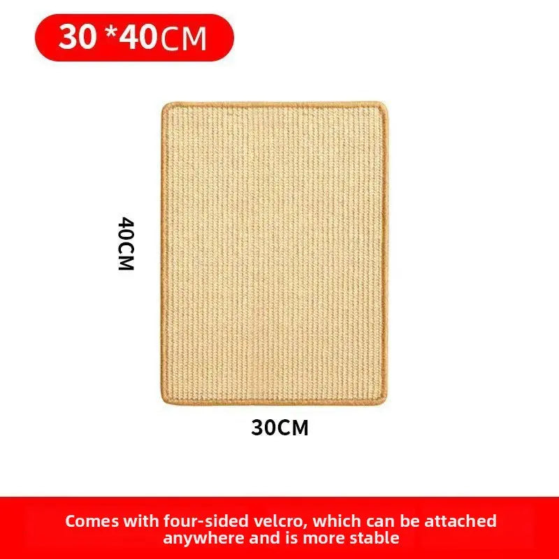 3-PCS Self-Adhesive Sisal Cat Scratching Mat Vertical Wall Mounted Scratcher Board for Furniture Protection(30cm*40cm) Wholesale Hub