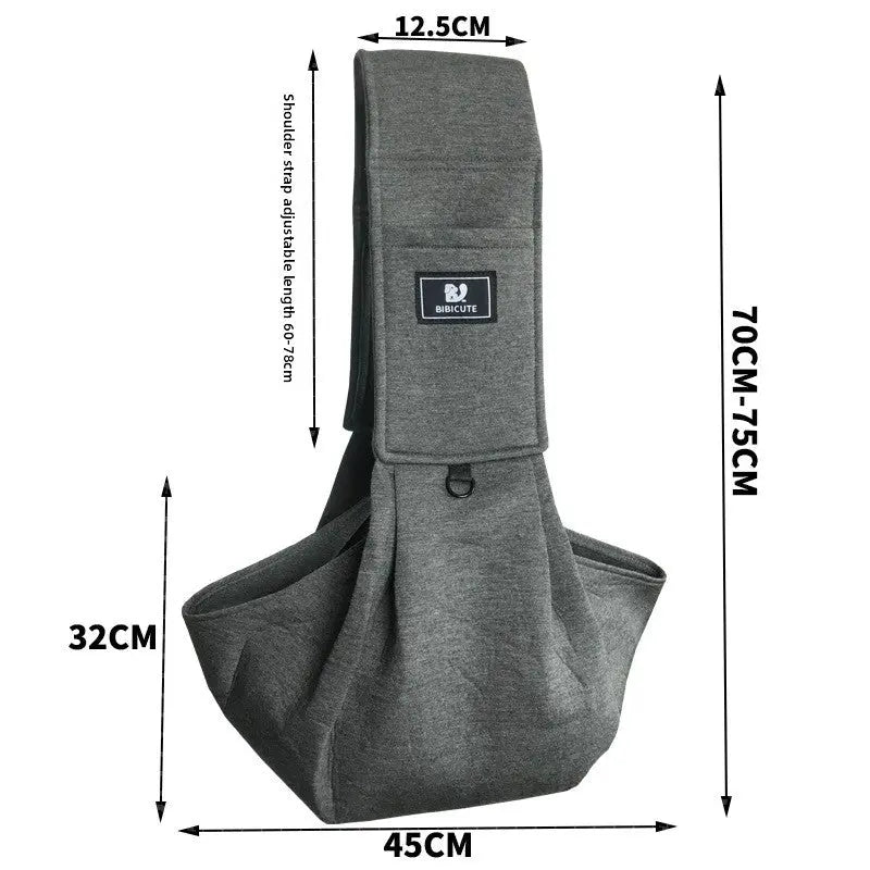 Coffee Adjustable Pet Carrier Sling Bag - Comfortable Wide Shoulder Strap Crossbody Tote for Cats and Small Dogs (Up to 13 lbs) Wholesale Hub