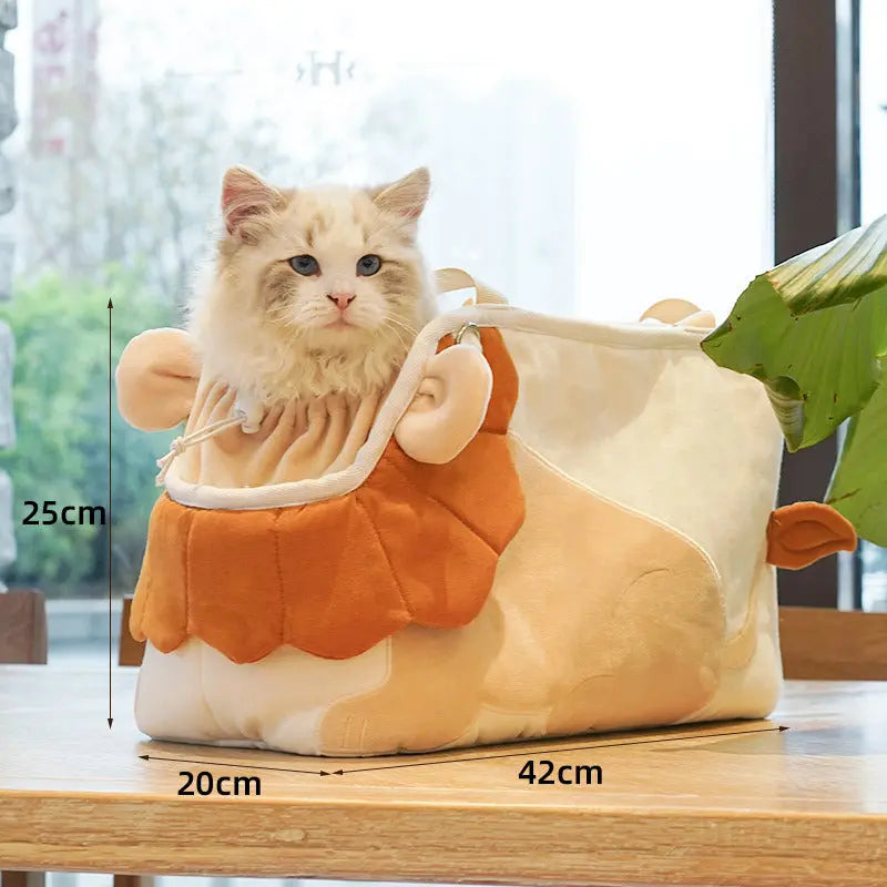 Lion Shape Pet Carrier Bag Large Capacity Breathable Mesh Adjustable Opening Portable Handheld Shoulder Travel Bag for Local Pet Owners and Small Animals Wholesale Hub