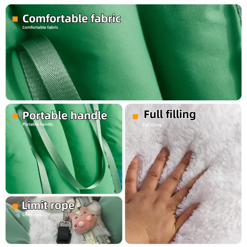 Green 2-in-1 Fluffy Travel Cat Bed & Car Safety Seat - Enclosed Windproof Pet Carrier with Reversible Summer/Winter Cushion, Reinforced Handle and Escape-Proof Leash Wholesale Hub