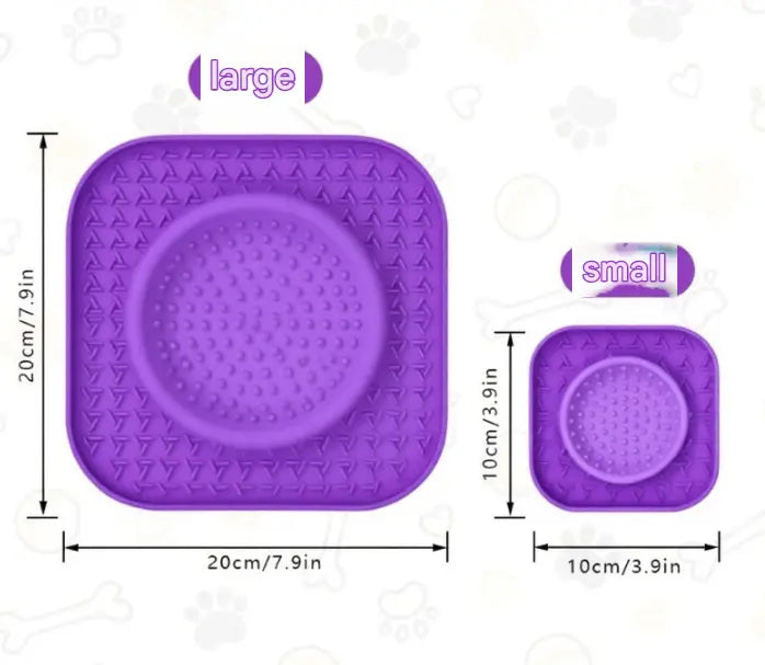 L Blue 2-Pack Premium Silicone Pet Lick Mat - Slow Feeder for Dogs and Cats with Powerful Suction Base - Anxiety Relief and Boredom Buster for Grooming and Bathing Wholesale Hub
