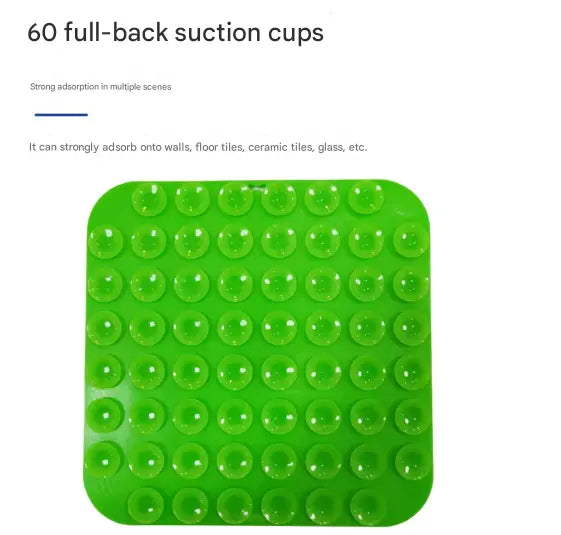2PCS Green 20 x 20 cm Silicone Pet Lick Mat | Multi-Zone Slow Feeder Pad with Suction Cups | Anxiety Relief Dog & Cat Bowl Wholesale Hub