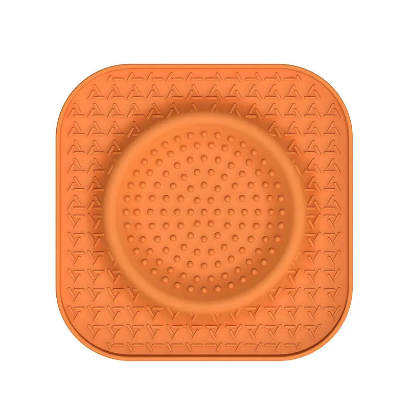 S Orange 2-Pack Premium Silicone Pet Lick Mat - Slow Feeder for Dogs and Cats with Powerful Suction Base - Anxiety Relief and Boredom Buster for Grooming and Bathing Wholesale Hub