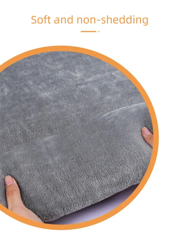 Grey S size Plush Flannel Pet Bed with Removable Sponge - Waterproof, Extra Wide & Thickened, Soft Four Seasons Pet Sleeping Mat for Dogs and Cats Wholesale Hub