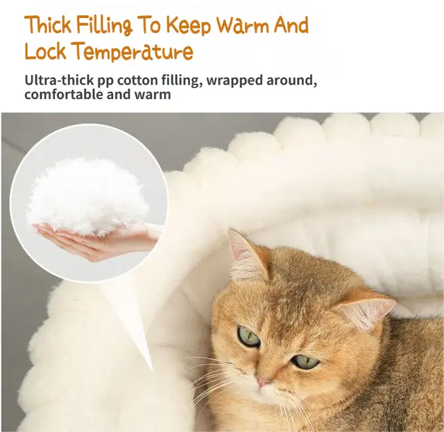 Grey Plush Round Pet Bed with Gap Entry & Removable Cushion S Size - Thickened Warm Anti Slip Cats and Dogs Donut Nest for All Seasons, Cozy and Soft Sleeping Bed for Home Use, S Size 40*40*15CM Wholesale Hub