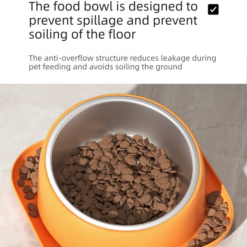 Blue and Orange Cat & Dog Feeding Station with Water Dispenser – Elevated Stainless Steel Pet Bowl Set with Slow Feeder, Anti-Spill Design and Automatic Water Supply Wholesale Hub