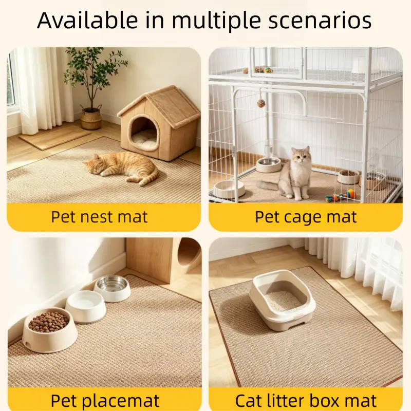 Grey M size 50*80cm Soft Cat Scratching Mat & Lounge Bed – Durable Furniture Protector Rug, Washable Scratch Pad for Cats and Small Pets Wholesale Hub