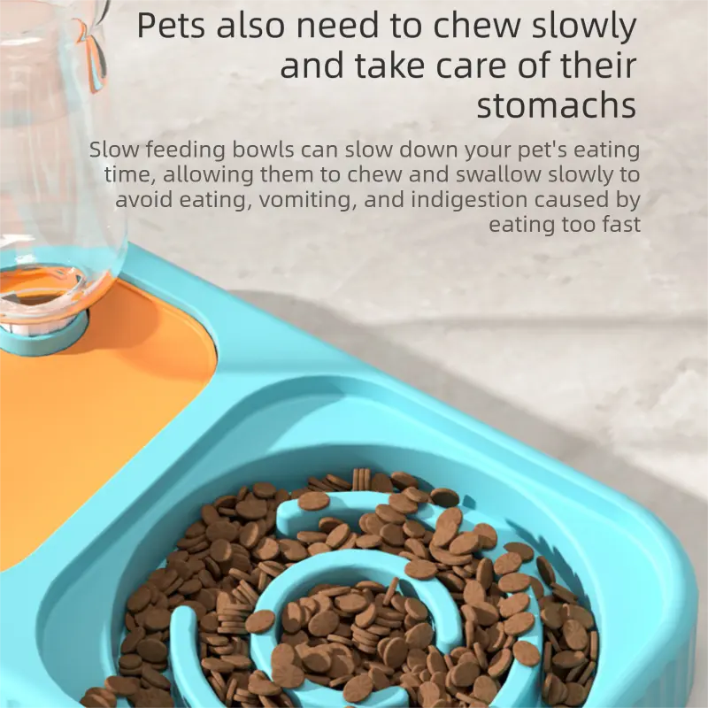 2 pcs  Grey and White Cat Feeding Station with Water Dispenser &  Slow Feeder Bowl Plus Cat Scratching Mat Set Brown 40x60cm Pet Dining and Furniture Protection Bundle Wholesale Hub